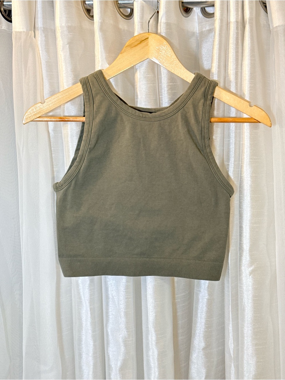 Gymshark Olive Green Cropped Tank